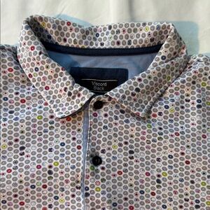 Visconti Black Men's Floral Button Down Shirt